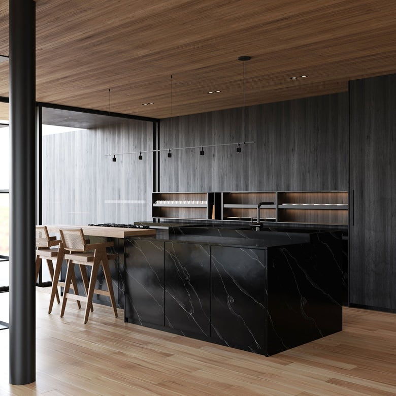 SONNEMAN 96-Inch 1-Tier Linear Pendant Light with Aimable Cylinders and Satin Black Finish