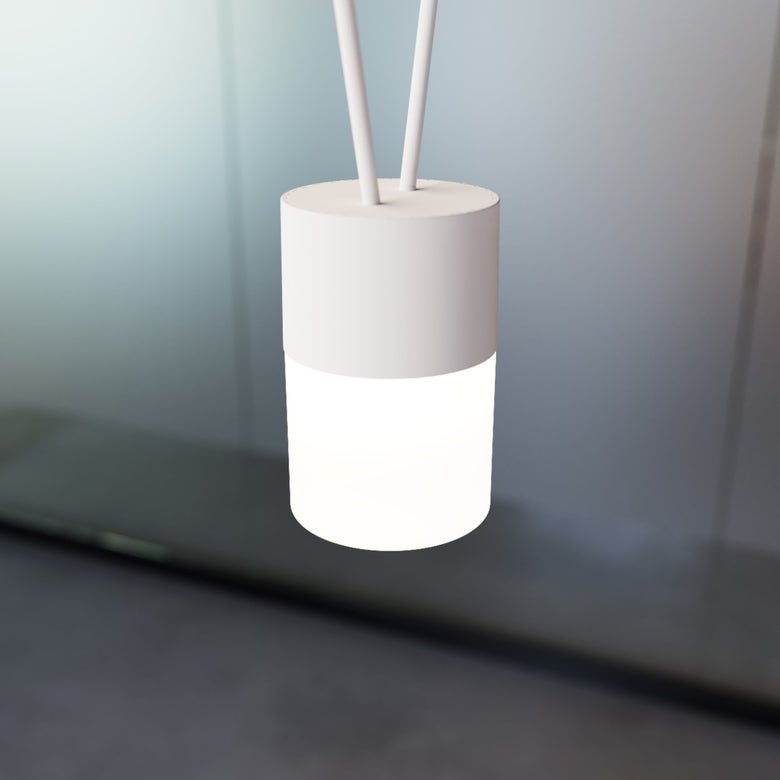 SONNEMAN 96" x 24" Gridscape Suspenders with 32" V-Line Etched Cylinder Luminaires, Dimmable LED