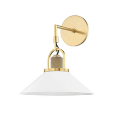 Syosset Sconce 14"H by Hudson Valley Lighting - Dimmable, UL Damp Rated, Aged Brass or Polished Nickel Finish