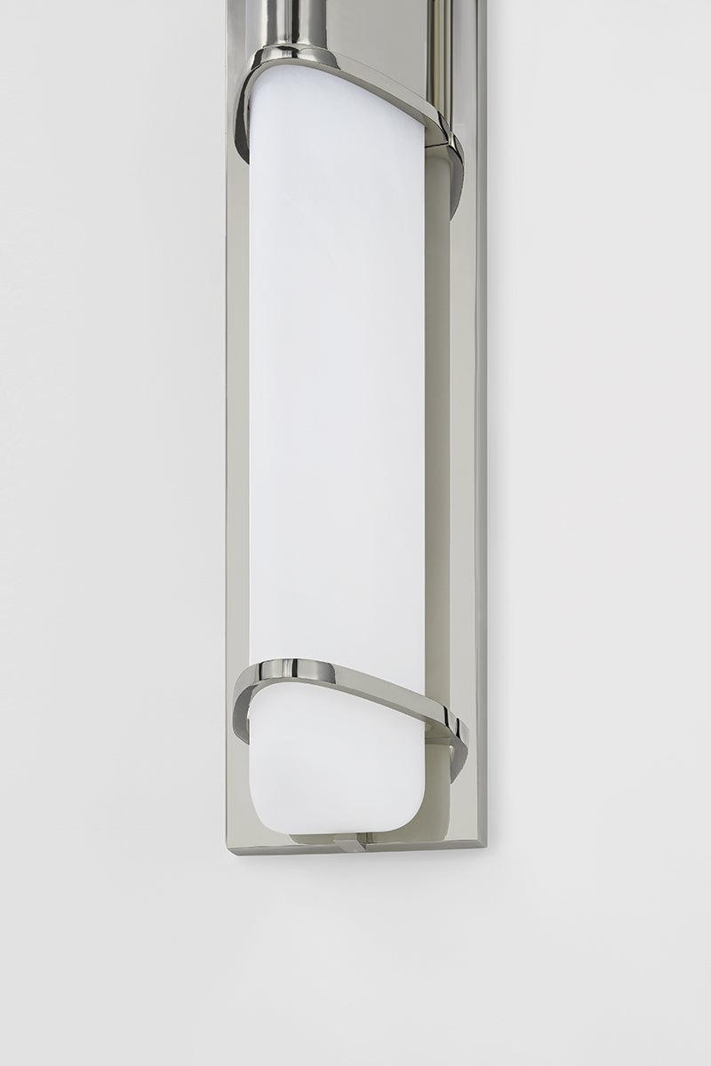 Tottenville Large Wall Sconce by Hudson Valley Lighting - Dimmable, Matte Cloud Glass, UL Damp Rated, 27"H