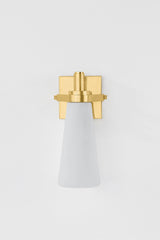 Trude Wall Sconce by Hudson Valley Lighting - Modern Elegance with Dimmable Opal Glass Shade, Aged Brass or Polished Nickel