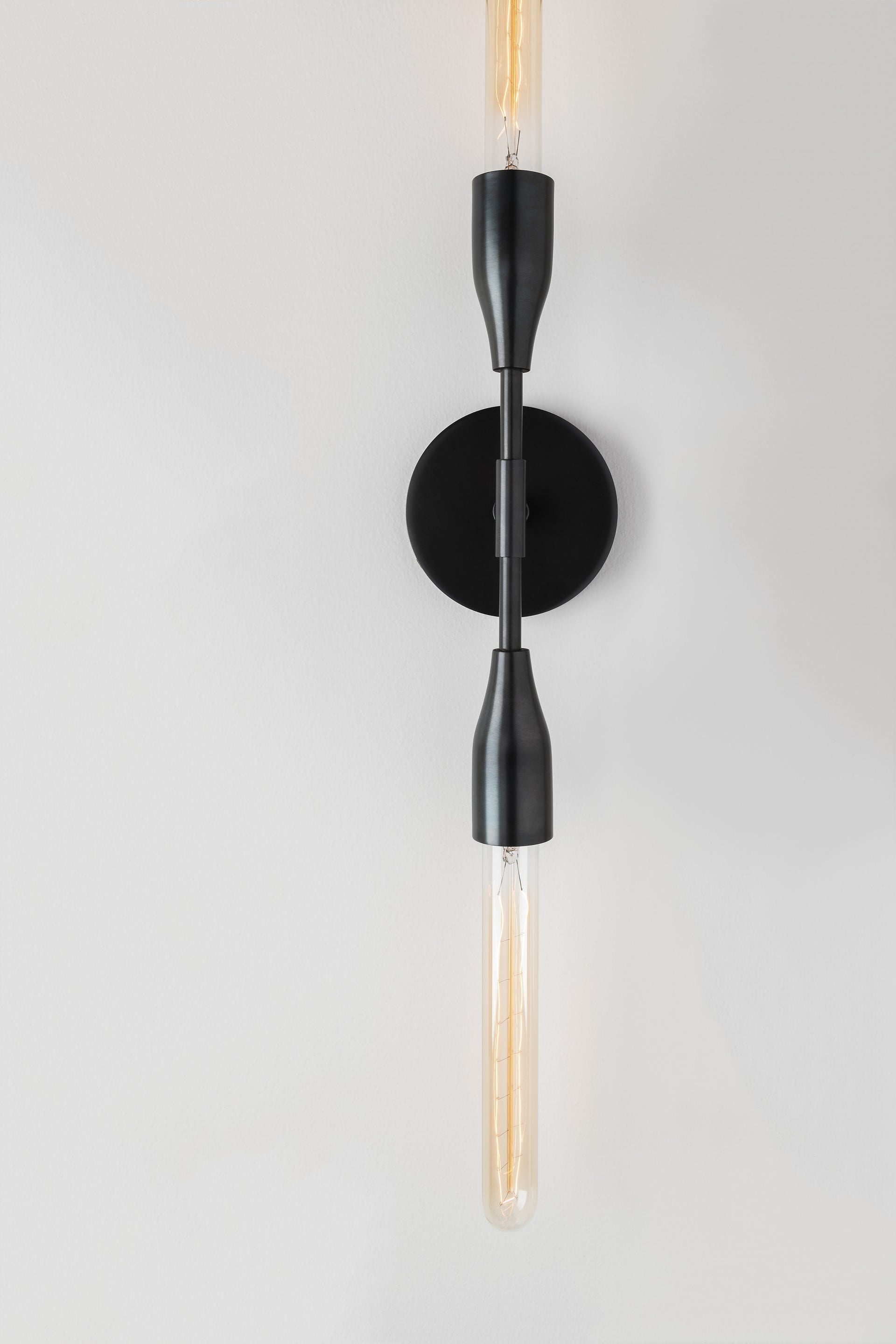 Mitzi Tara 2-Light Tubular Wall Sconce with Dimmable Function in Aged Brass, Old Bronze, Polished Nickel