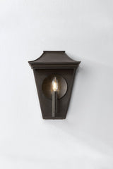 Tehama Outdoor Wall Sconce by Troy Lighting, French Iron Finish, ETL Wet Rated, Dimmable