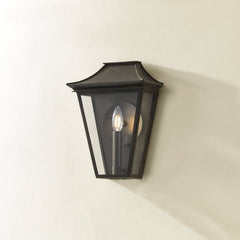 Tehama Outdoor Wall Sconce by Troy Lighting, French Iron Finish, ETL Wet Rated, Dimmable