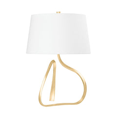 Tharold Table Lamp 60W Dimmable Asymmetrical Design Vintage Gold Leaf Hudson Valley Lighting