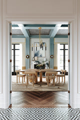 Hudson Valley Lighting Thurston Chandelier, 6-Light Aged Old Bronze with Clear Glass Shade
