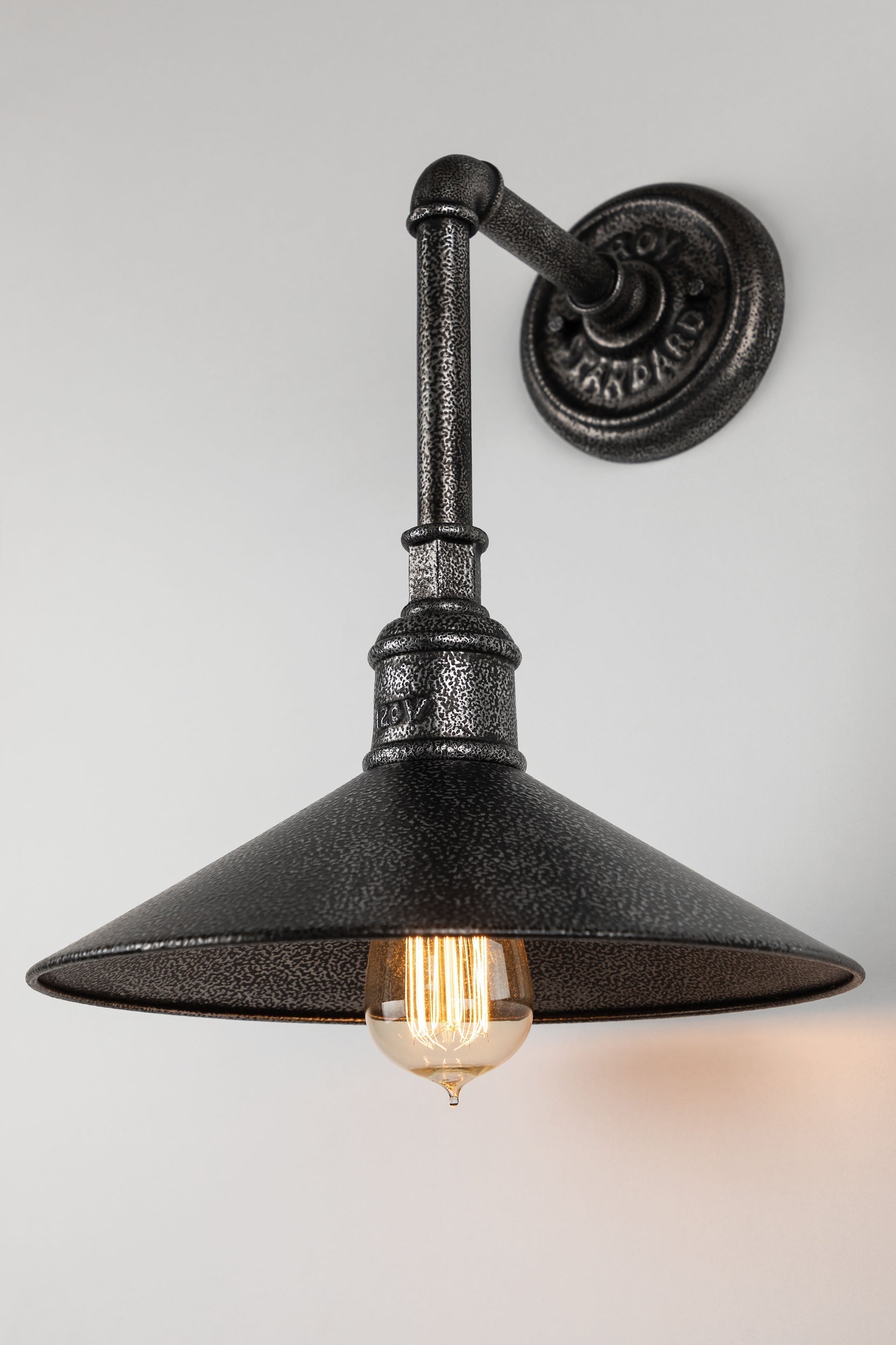 Toledo Medium Wall Sconce by Troy Lighting, Industrial Rustic Design, Old Silver Finish, Dimmable E26, UL Wet Rated