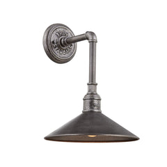 Toledo Wall Sconce 15" High Outdoor Light in Antique Silver Finish - Industrial Rustic Design by Troy Lighting