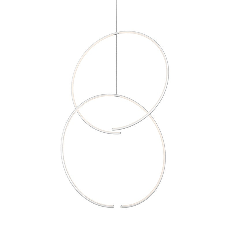 SONNEMAN Torc Double Pendant LED Chandelier, Dimmable, 3000K, 2000 Lumens, Modern Design