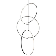Sonneman Torc Triple Pendant LED Chandelier, Adjustable Height, 4800 Lumens, Modern Design
