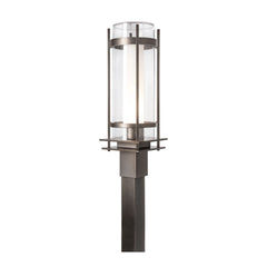 Hubbardton Forge Torch Outdoor Post Light 22.25”H Double-Glass Cylinder Dimmable Fixture