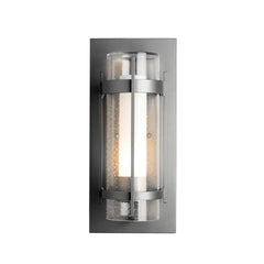 Hubbardton Forge Torch Outdoor Sconce 60W UL Wet Rated Wall Light with Opal/Seeded Glass Shade