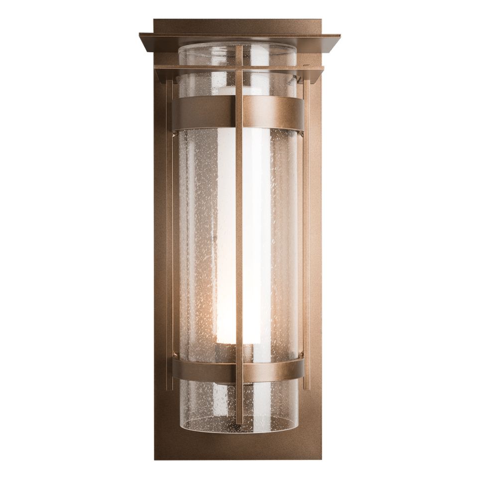 Hubbardton Forge Torch XL 25.9" Outdoor Sconce with Dimmable Glass Shade and Durable Weatherproof Design