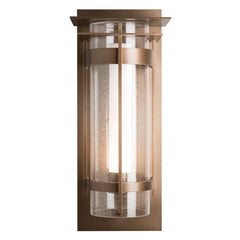 Hubbardton Forge Torch XL 25.9" Outdoor Sconce with Dimmable Glass Shade and Durable Weatherproof Design
