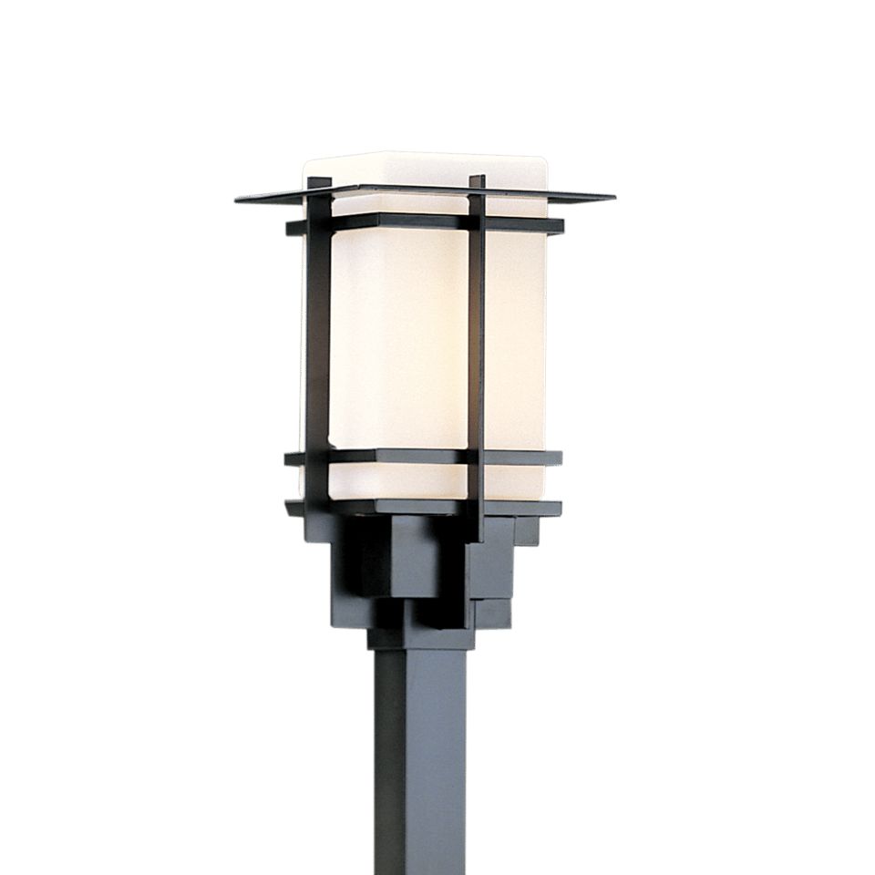 Hubbardton Forge Tourou 19.1" Outdoor Post Light - Elegant Japanese Lantern Design, Dimmable, 150W