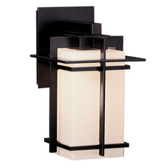 Hubbardton Forge Tourou Outdoor Sconce, 100W Dimmable, Opal Glass, Japan-Inspired Design, UL Wet Rated