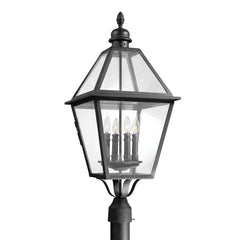 Townsend 32" Large Outdoor Post Light by Troy Lighting - Hand-Forged Iron, Dimmable, E12 Bulb
