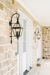Townsend 39.5" Large Outdoor Wall Sconce by Troy Lighting, Textured Black Finish, Dimmable, 3-Light Fixture