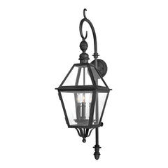 Townsend 39.5" Large Outdoor Wall Sconce by Troy Lighting, Textured Black Finish, Dimmable, 3-Light Fixture