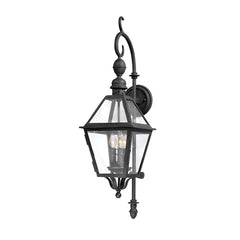Townsend Medium Outdoor Wall Sconce, 33" Tall, Textured Black Finish, Weather-Resistant, E12 Bulbs