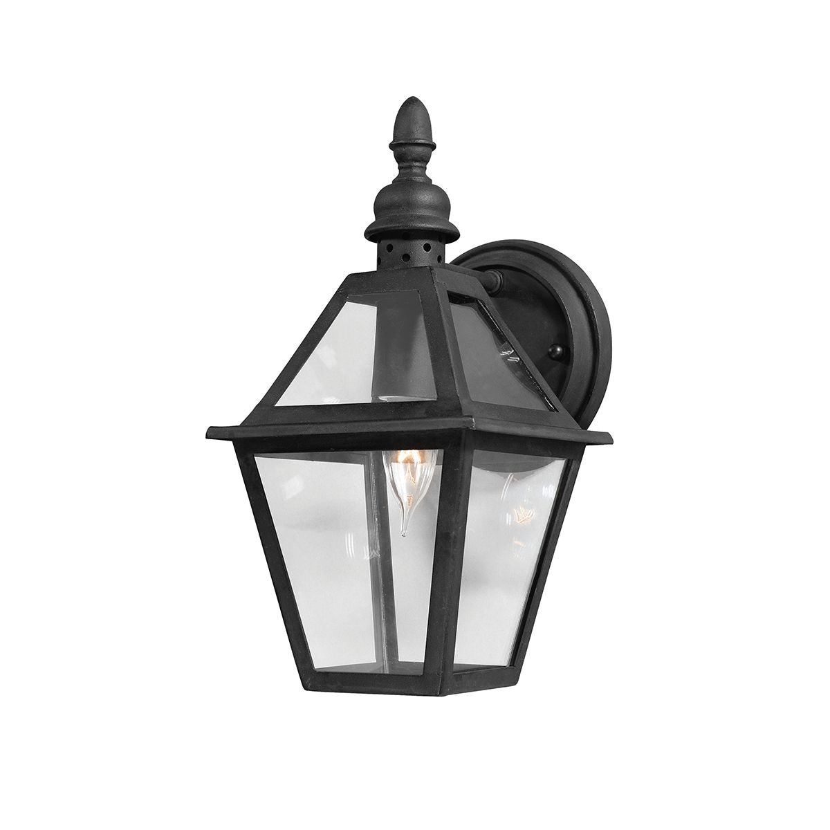 Townsend Outdoor Wall Sconce by Troy Lighting, UL Wet Rated, Dimmable, Hand-Forged Iron, E26 Base
