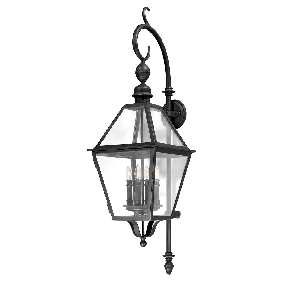 Townsend X-Large Outdoor Wall Sconce 47" Tall by Troy Lighting, Textured Black, Dimmable, Weather-Resistant