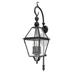 Townsend X-Large Outdoor Wall Sconce 47" Tall by Troy Lighting, Textured Black, Dimmable, Weather-Resistant