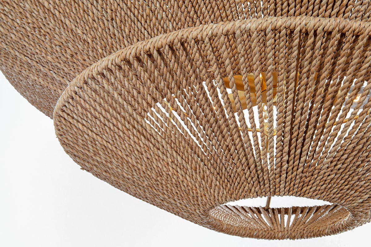 Tropea 2-Tier Chandelier by Corbett Lighting - 40" Wide, Gold Leaf Finish, Dimmable Eight Bulb Design