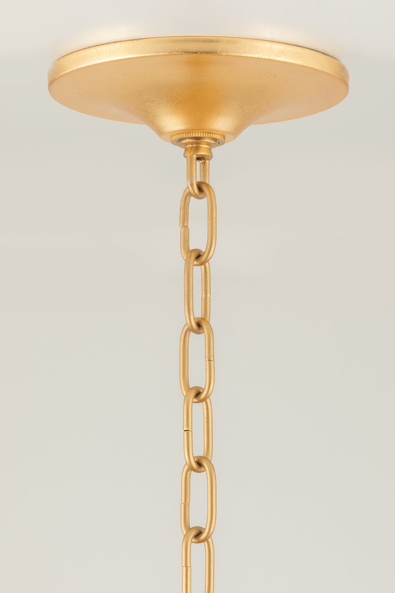 Tropicale Pendant Light by Corbett Lighting - 8 Bulb Capacity, Adjustable Height, Gold Leaf Design