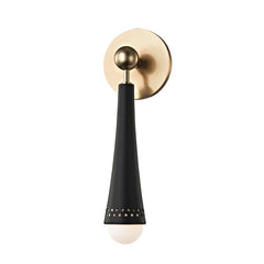 Tupelo Sconce 14" Height by Hudson Valley Lighting in Aged Brass with Off-White Glass Shade