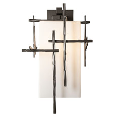 Tura Large Outdoor Sconce by Hubbardton Forge, Handcrafted Aluminum, Dimmable Light, UL Wet Rated