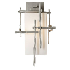 Tura Medium Outdoor Sconce by Hubbardton Forge - Opal Glass, Dimmable, UL Wet Rated, 16.4" Height