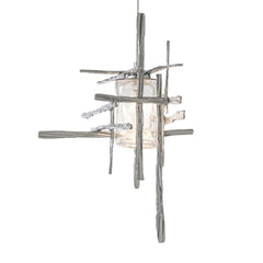 Tura Seeded Glass Low Voltage Mini Pendant Light by Hubbardton Forge, Dimmable, Multiple Finishes