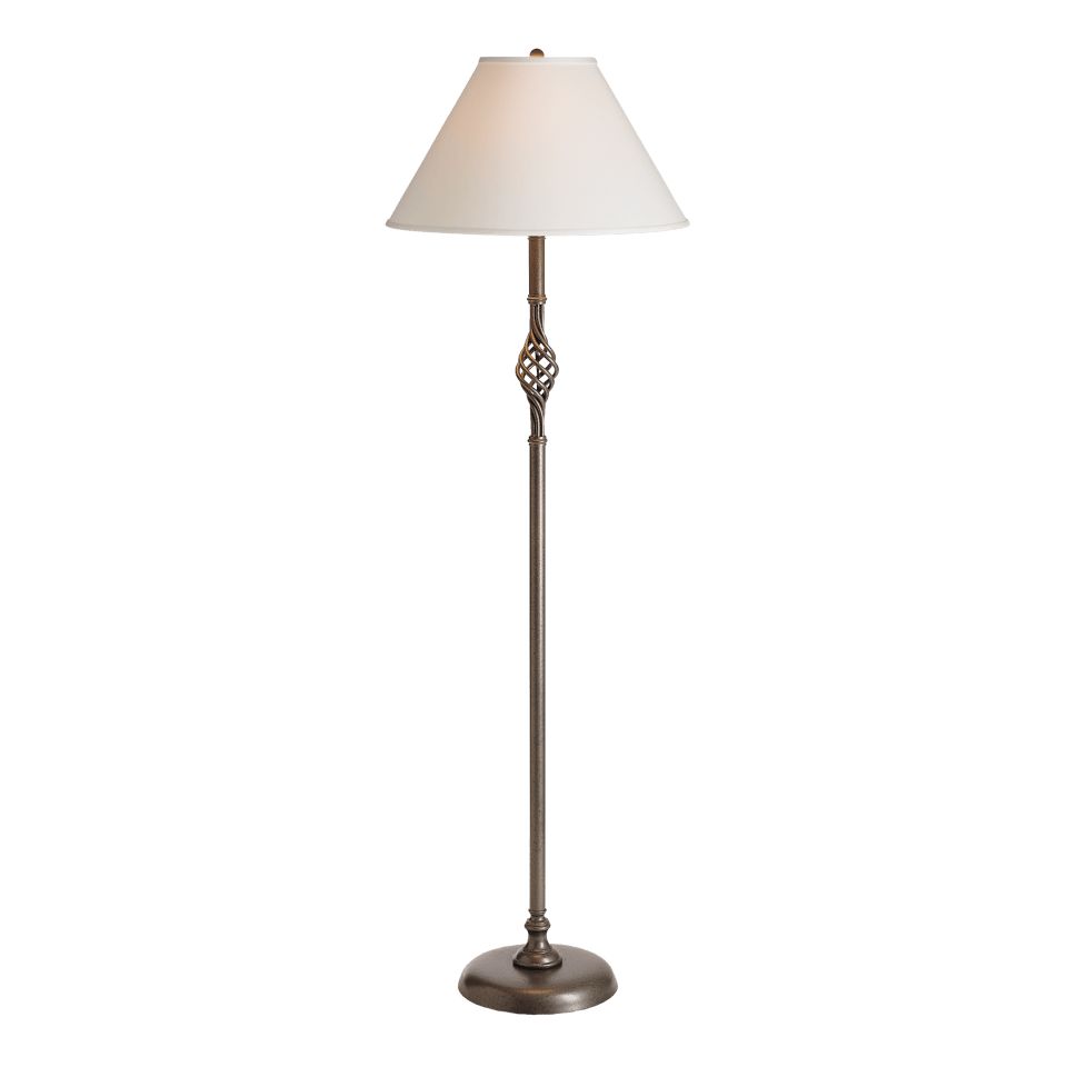 Hubbardton Forge 54.75" Twist Basket Floor Lamp With Customizable Finishes And Dimmable Light