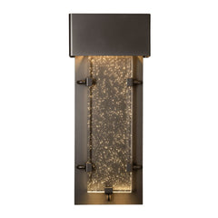 Hubbardton Forge Ursa 11W Small LED Outdoor Sconce with Seeded Glass, Dimmable & UL Wet Rated