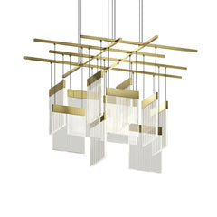 SONNEMAN V-Panels Chandelier - Brass, Part Number .
