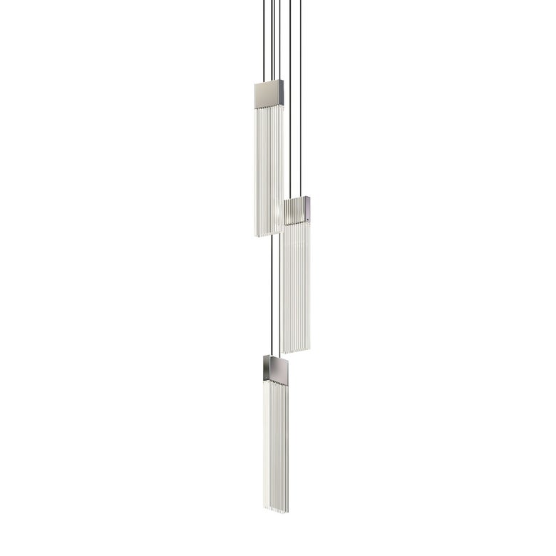 V Panels Thin 3-Light Pendant by SONNEMAN - Dimmable, Energy-Efficient LED, Modern Elegance