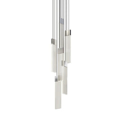 V Panels Thin 6-Light Pendant by SONNEMAN, Dimmable LED, Adjustable Height, Eco-Friendly Design, 2800 Lumens