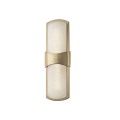 Hudson Valley Lighting Valencia Sconce 15" Alabaster Shade Dimmable 9W LED Aged Brass Polished Nickel