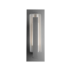 Vertical Bar Fluted Glass Medium Outdoor Sconce with Dimmable Light by Hubbardton Forge, 18.8" H