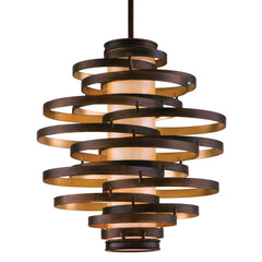 Corbett Lighting Vertigo Chandelier 113-43, 23.75” Height, Dimmable, Bronze & Gold Finish