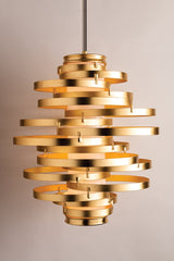 Vertigo LED Large 23.75" Chandelier by Corbett Lighting, Gold Leaf Finish, Dimmable, Energy Efficient