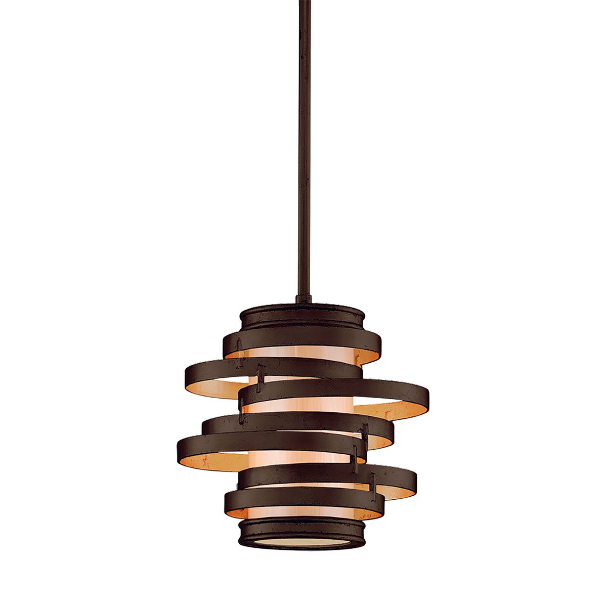 Vertigo Pendant Light by Corbett Lighting, Dimmable, Adjustable Height 20"-62", Caramel Ice Shade