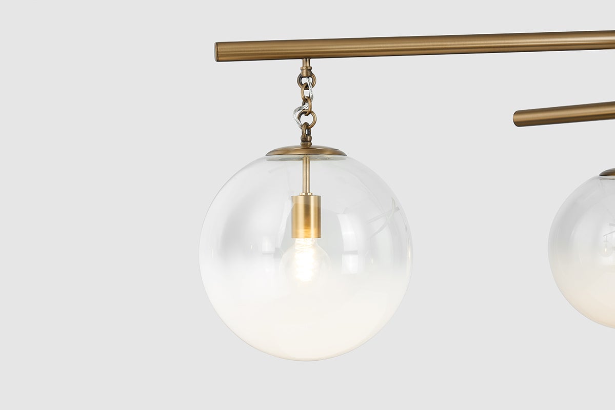 Wade Large Chandelier by Troy Lighting - 31" to 70.75" Adjustable Height, Dimmable, Patina Brass Finish