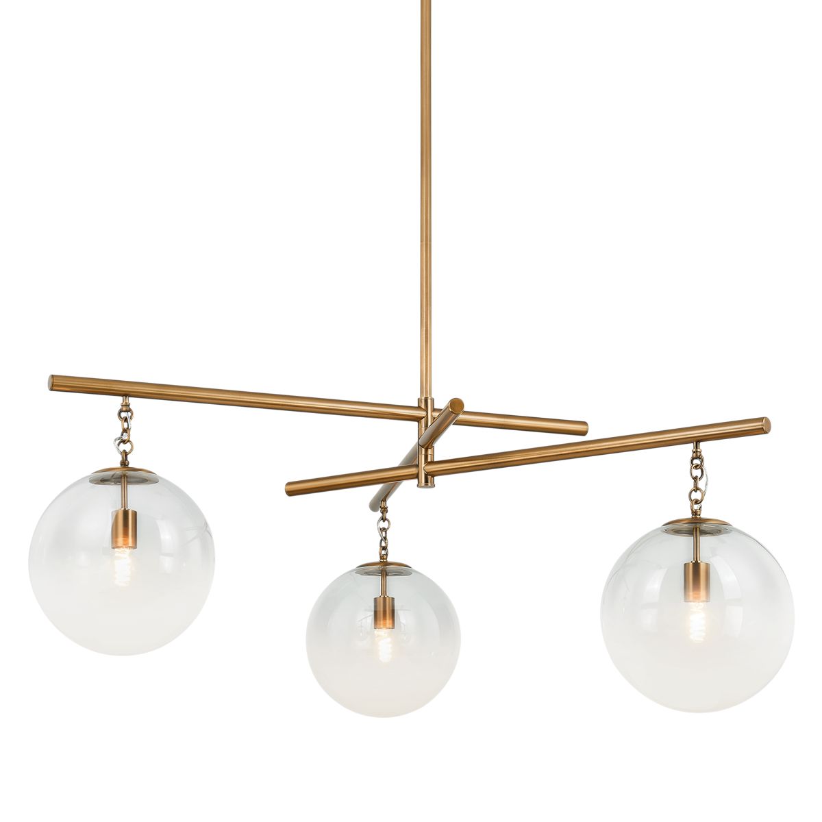Wade Large Chandelier by Troy Lighting - 31" to 70.75" Adjustable Height, Dimmable, Patina Brass Finish