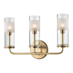 Wentworth 3-Light Vanity Light by Hudson Valley Lighting, Modern Mid-Century Design, Dimmable, 2 Finishes
