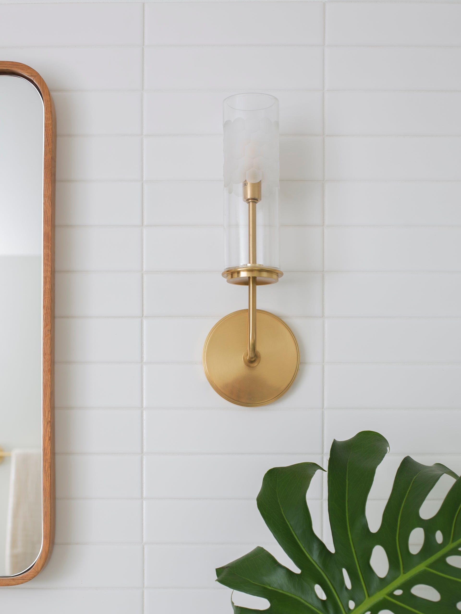Wentworth Bath Sconce by Hudson Valley Lighting with Mouth-Blown Glass, 2 Bulb, UL Damp Rated, Aged Brass/Polished Nickel