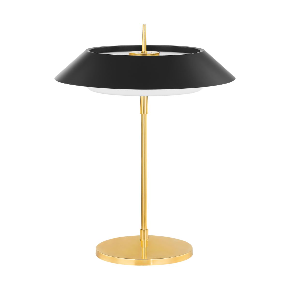 Westport Table Lamp 3-Layer Design Dimmable Lighting Aged Brass Soft Black by Hudson Valley Lighting