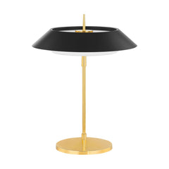 Westport Table Lamp 3-Layer Design Dimmable Lighting Aged Brass Soft Black by Hudson Valley Lighting