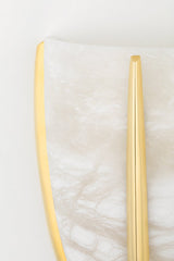 Wheatley Sconce 9.25" Height Aged Brass Wall Light with Alabaster Shade, Dimmable & UL Damp Rated